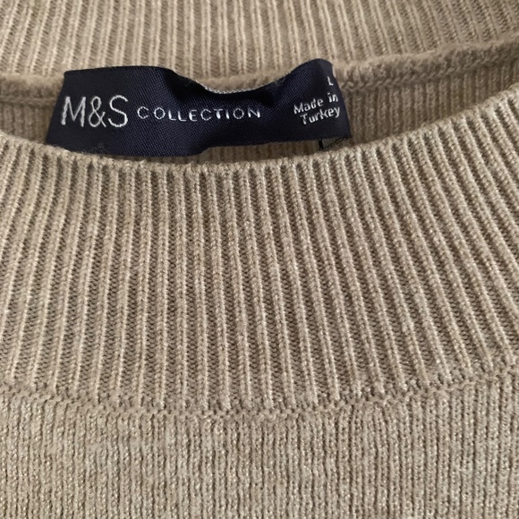 Marks & Spencer Knit Maxi Dress — Tan & Cream (US L) - Picture 4 of 5